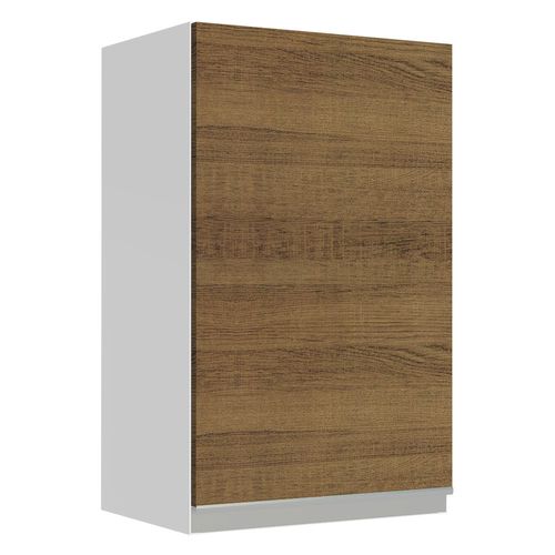 Armário Aéreo Madesa Glamy 40 cm 1 Porta Branco/Rustic