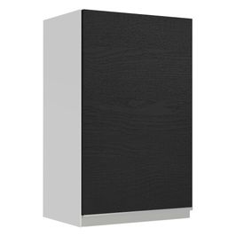 Armário Aéreo Madesa Glamy 40 cm 1 Porta Branco/Preto