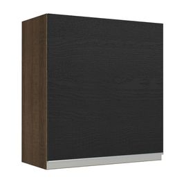 Armário Aéreo Madesa Glamy 60 cm 1 Porta Rustic/Preto