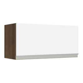 Armário Aéreo de Cozinha Madesa Glamy 70 cm 1 Porta Basculante Rustic/Branco