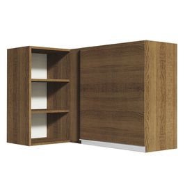 Armário Aéreo de Canto Madesa Glamy 1 Porta para linha de 60 cm de profundidade Rustic