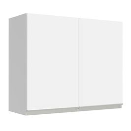 Armário Aéreo Madesa Glamy 80 cm 2 Portas Branco