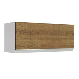 Armário Aéreo Madesa Glamy 80 cm 1 Porta Basculante Branco/Rustic