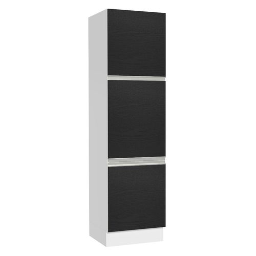 Paneleiro Madesa Glamy 60 x 60 cm 3 Portas Branco/Preto
