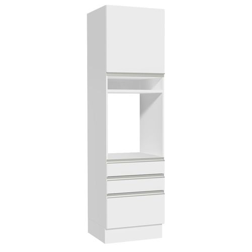 Torre Quente Madesa Glamy 60 x 60 cm 1 Porta 3 Gavetas Branco