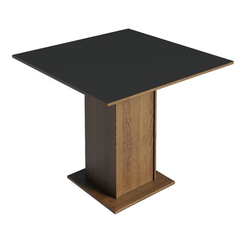 Mesa de Jantar Madesa Quadrada Tampo de Madeira 5363 Rustic/Preto