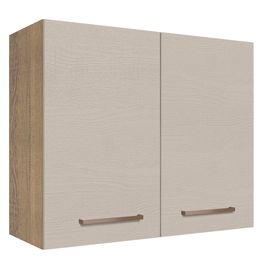 Armário Aéreo 80 cm 2 Portas Rustic/Crema Agata Madesa