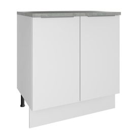 Balcão 70 x 60 cm 2 Portas (Com Tampo) Branco Stella Madesa