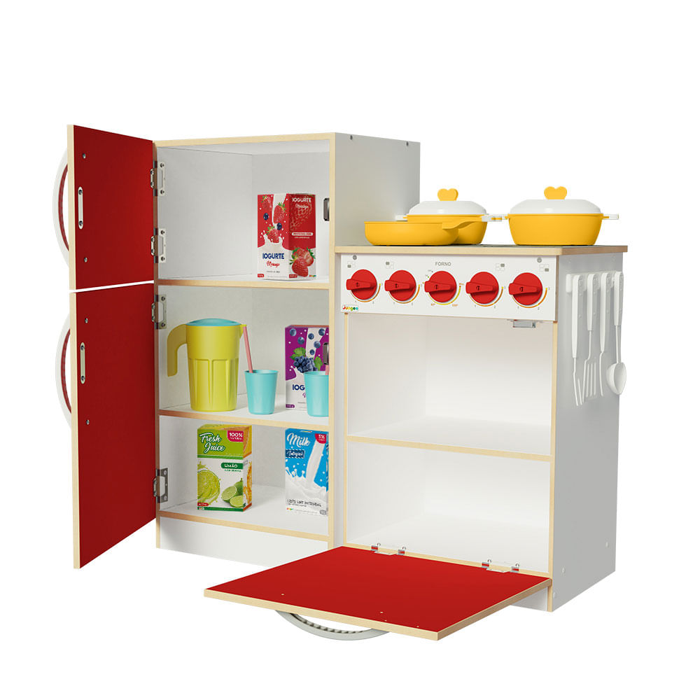 Kit Cozinha Infantil com Geladeira - Verdun Moveis