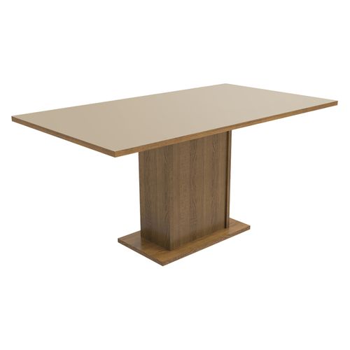 Mesa de Jantar Retangular Tampo de Madeira Rustic/Crema 5275 Madesa