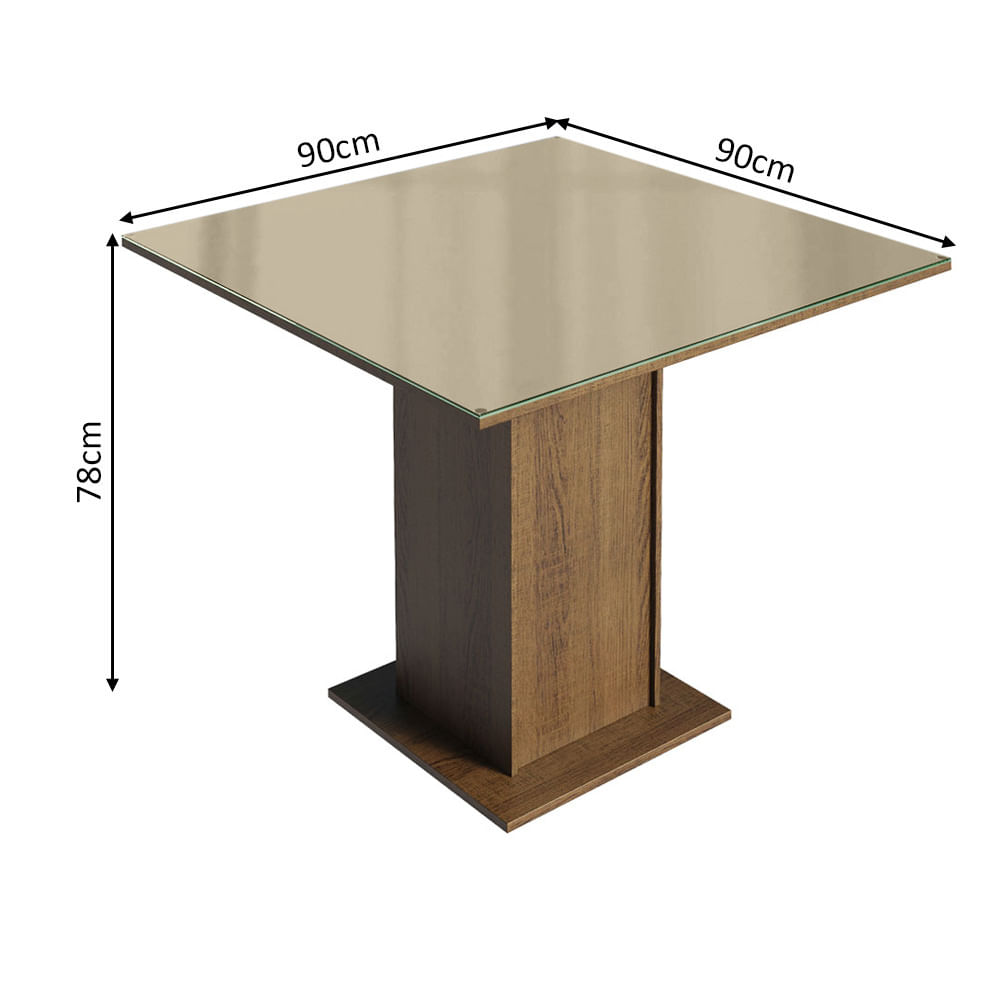 Conjunto Sala de Jantar Mesa Master 1,80mx0,90m Tampo Laminado e 6 Cadeiras  Bella, Móveis Rafana