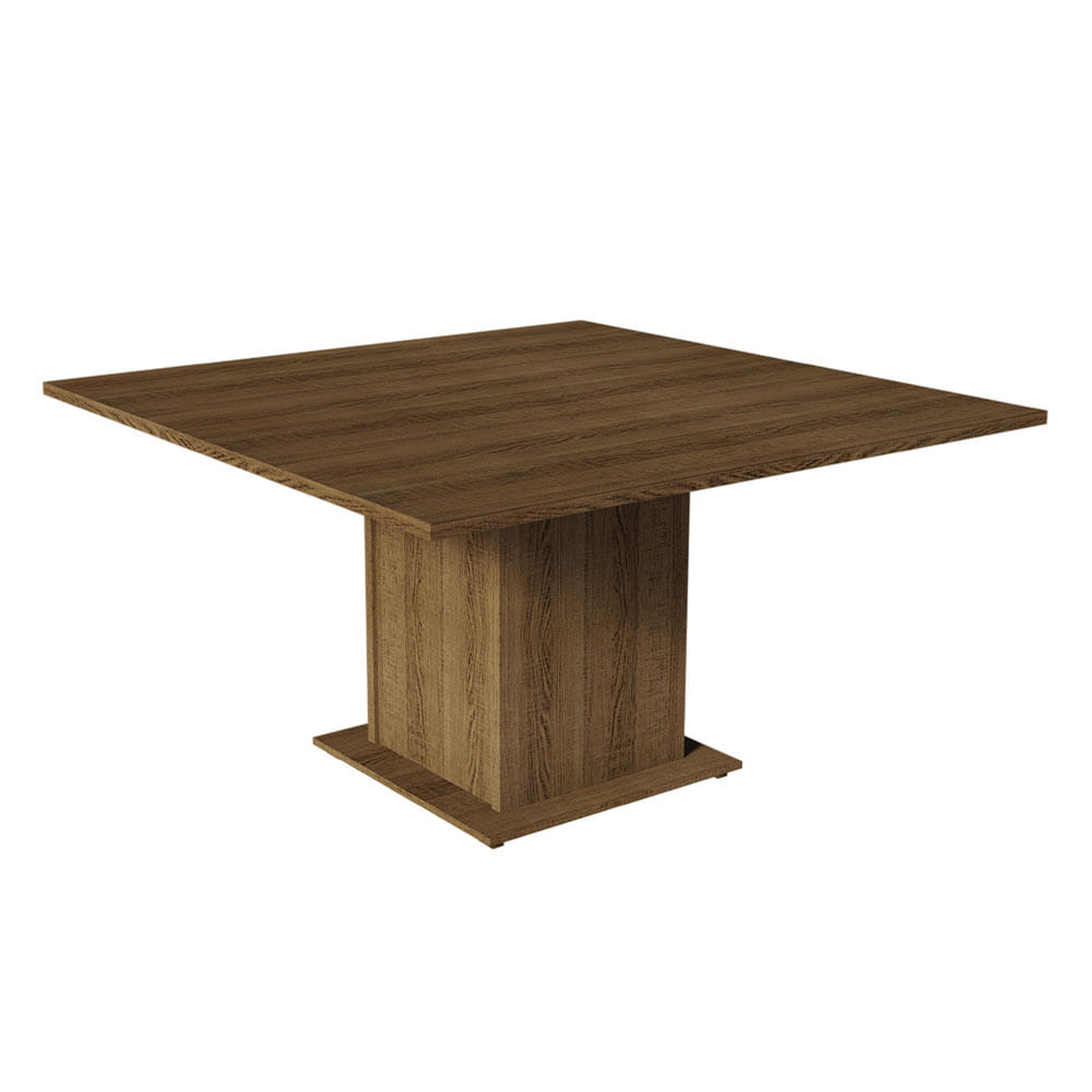 Mesa de Jantar Madesa Quadrada Tampo de Madeira 5286A Rustic