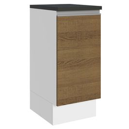 Balcão 100% MDF 35 cm 1 Porta Branco/Rustic Acordes Madesa