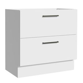 Balcão de Cozinha 80 x 60 cm 2 Gavetas (Sem Tampo) Branco Agata Madesa