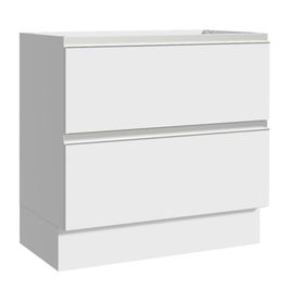 Balcão de Cozinha 80 x 60 cm 2 Gavetas (Sem Tampo) Branco Glamy Madesa
