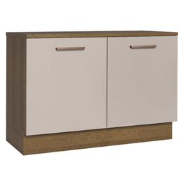 Balcão Cozinha 2 Portas (Com Tampo) Rustic/Crema Agata Madesa