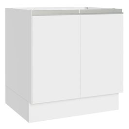 Balcão Cozinha 80 x 60 cm 2 Portas (Sem Tampo) Branco Glamy Madesa