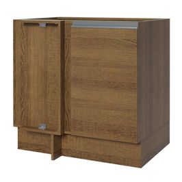 Balcão Cozinha de Canto 1 Porta 60 cm Profundidade (Sem Tampo) Rustic Glamy Madesa