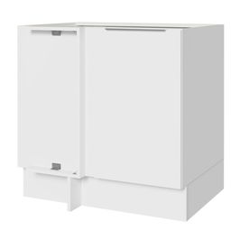 Balcão Cozinha de Canto 1 Porta 60 cm Profundidade (Sem Tampo) Branco Stella Madesa