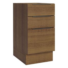 Balcão Cozinha 40 x 60 cm 3 Gavetas (Sem Tampo) Rustic Stella Madesa