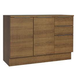 Balcão Cozinha 2 Portas e 3 Gavetas (Com Tampo) Rustic Stella Madesa