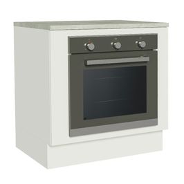 Balcão para Forno de Embutir 80 x 60 cm Com Tampo Branco Agata, Glamy, Lux, Stella Madesa
