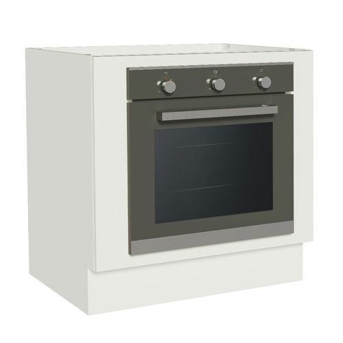 Balcão para Forno de Embutir 80 x 60 cm Sem Tampo Branco Agata, Glamy, Lux, Stella Madesa
