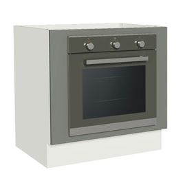 Balcão para Forno de Embutir 80 x 60 cm Sem Tampo Branco/Cinza Agata Madesa