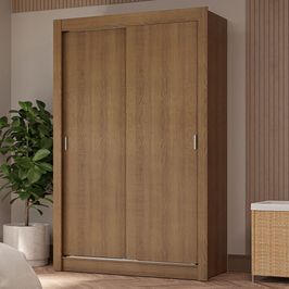 Guarda-Roupa Solteiro 2 Portas de Correr 4 Gavetas Rustic Vivare Plus Madesa