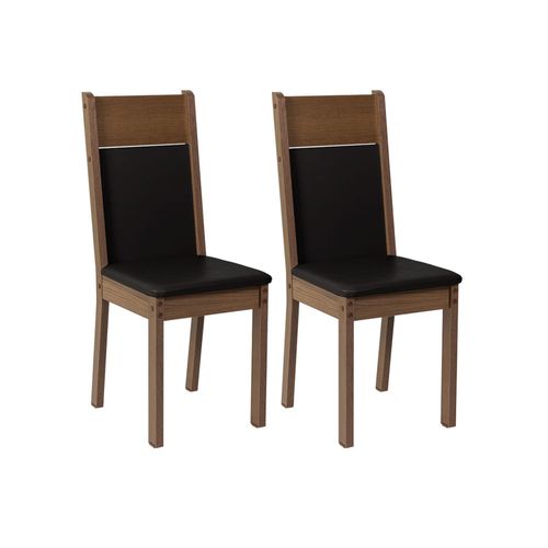 Kit 2 Cadeiras 4280 Madesa Rustic/Preto