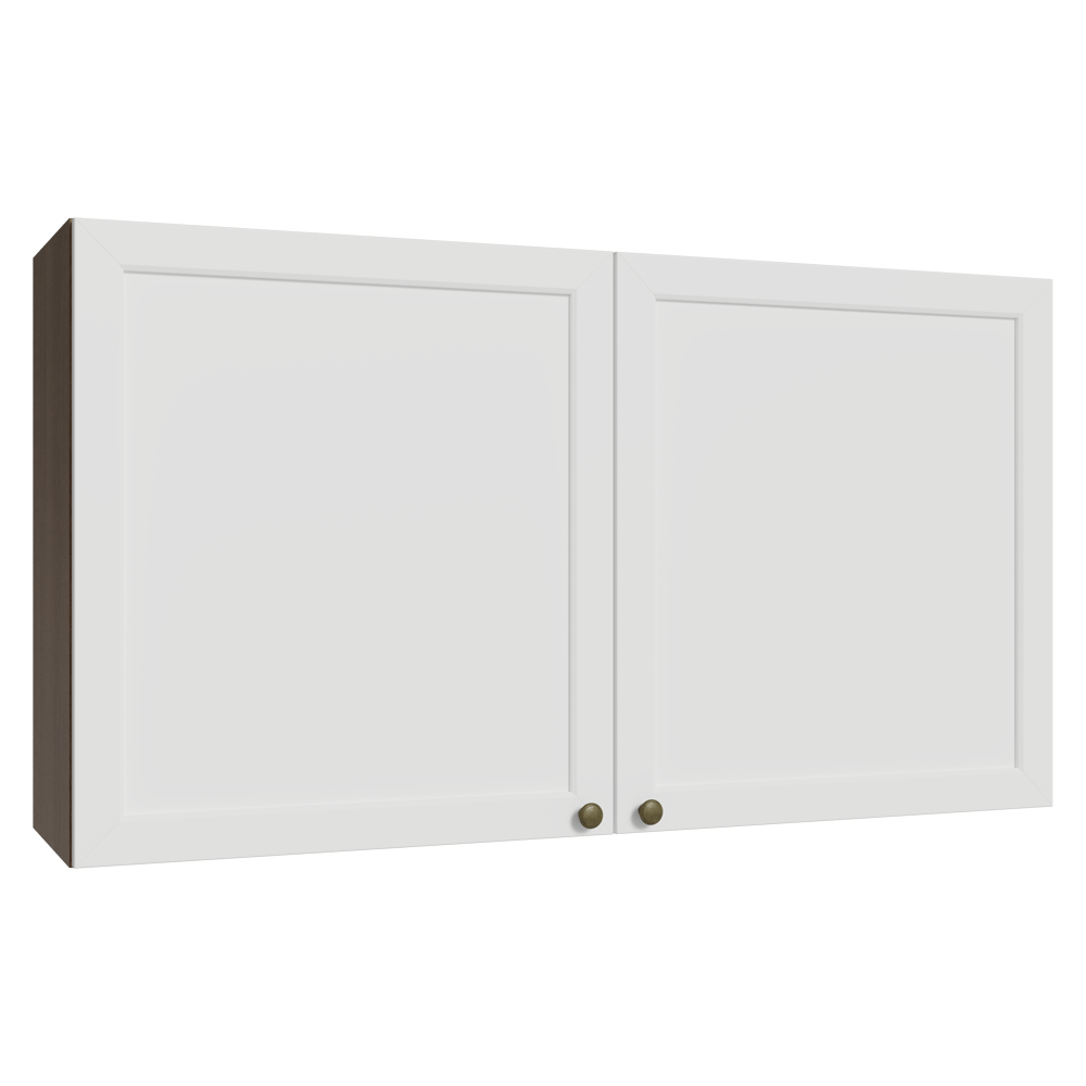 Armário Aéreo 120 cm 2 Portas Rustic/Branco Vik Madesa