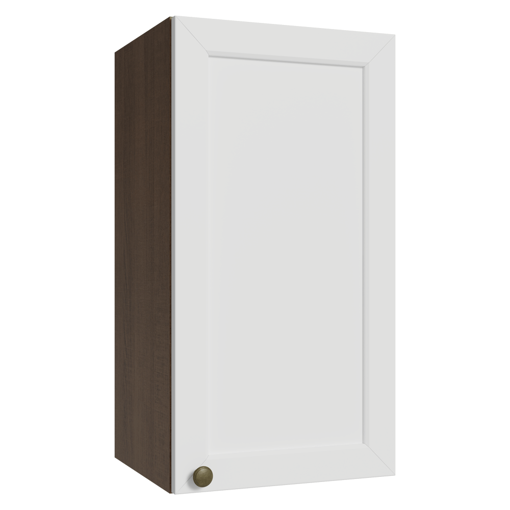 Armário Aéreo 35 cm 1 Porta Rustic/Branco Vik Madesa