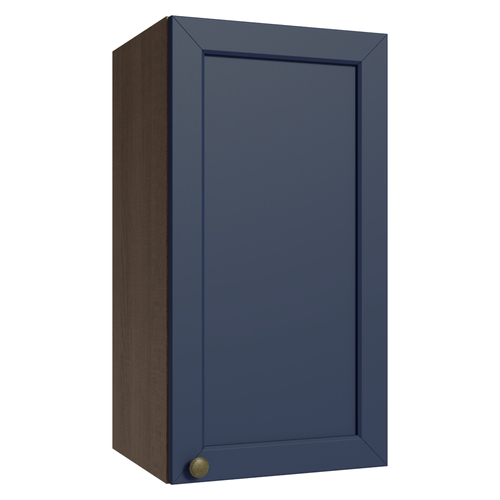 Armário Aéreo 35 cm 1 Porta Rustic/Azul Vik Madesa