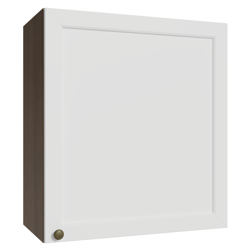 Armário Aéreo 60 cm 1 Porta Rustic/Branco Vik Madesa