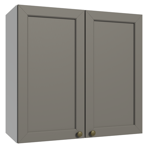 Armário Aéreo 70 cm 2 Portas Branco/Cinza Vik Madesa