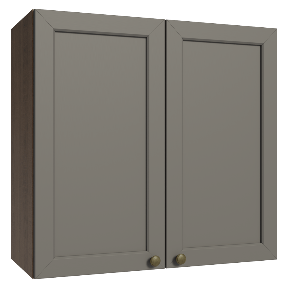 Armário Aéreo 70 cm 2 Portas Rustic/Cinza Vik Madesa