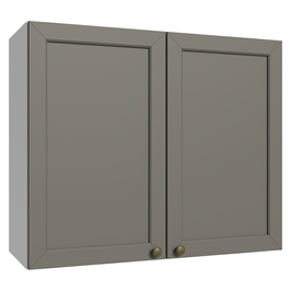 Armário Aéreo 80 cm 2 Portas Branco/Cinza Vik Madesa