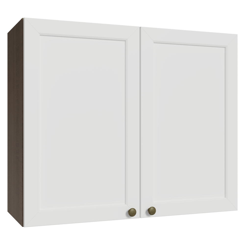 Armário Aéreo 80 cm 2 Portas Rustic/Branco Vik Madesa