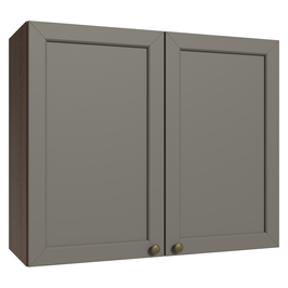 Armário Aéreo 80 cm 2 Portas Rustic/Cinza Vik Madesa