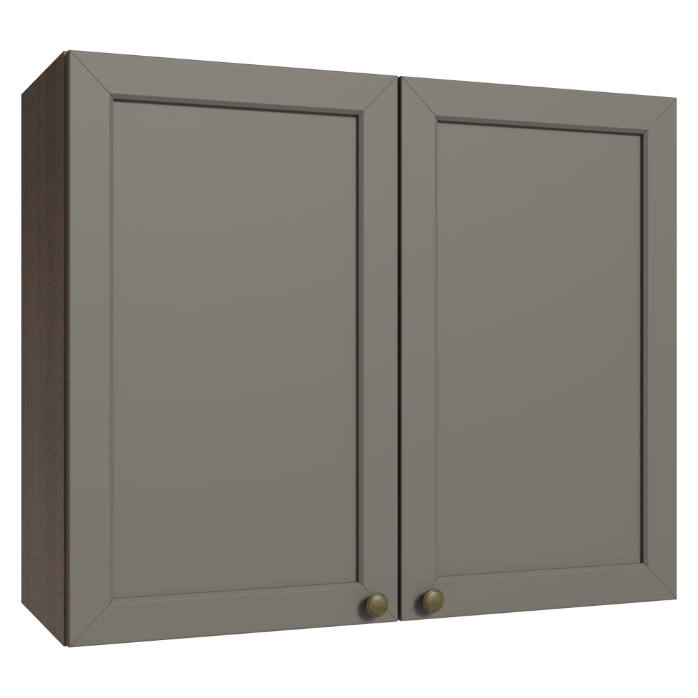 Armário Aéreo 80 cm 2 Portas Rustic/Cinza Vik Madesa