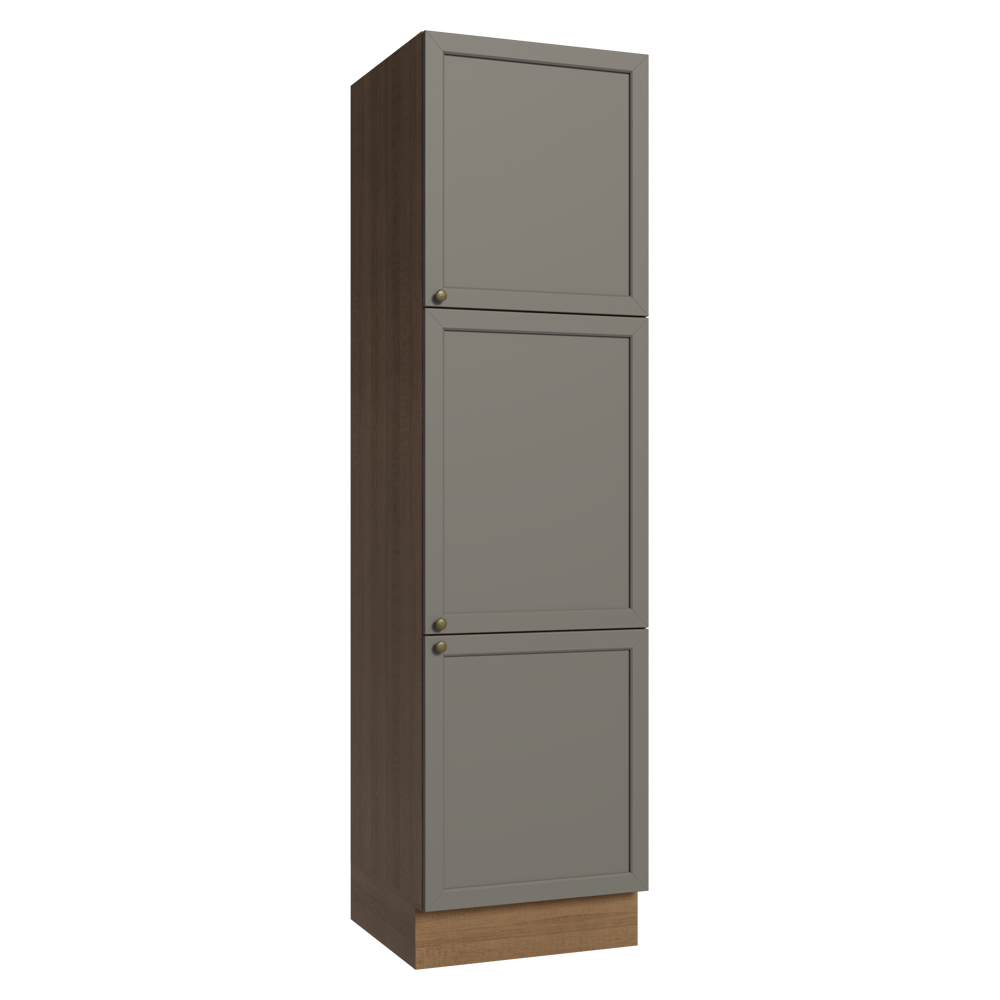 Paneleiro 60 x 60 cm 3 Portas Rustic/Cinza Vik Madesa