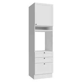 Torre Quente 60 x 60 cm 1 Porta 3 Gavetas Branco Vik Madesa