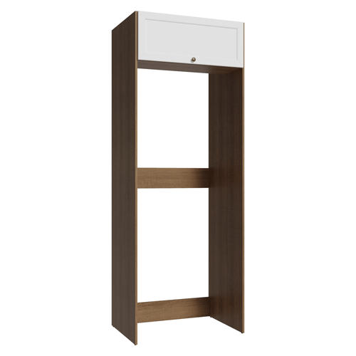 Porta-Geladeira 1 Porta Basculanete Rustic/Branco Vik Madesa