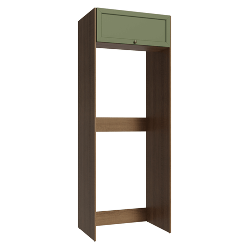 Porta-Geladeira 1 Porta Basculanete Rustic/Verde Vik Madesa