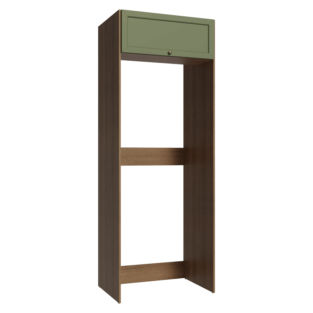 Porta-Geladeira 1 Porta Basculanete Rustic/Verde Vik Madesa