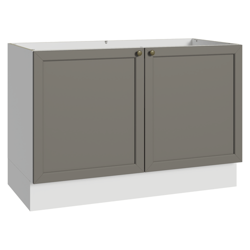 Balcão Gabinete de Pia 120 x 60 cm (Sem Tampo) Branco/Cinza Vik Madesa