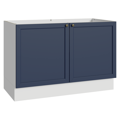 Balcão Gabinete de Pia 120 x 60 cm (Sem Tampo) Branco/Azul Vik Madesa