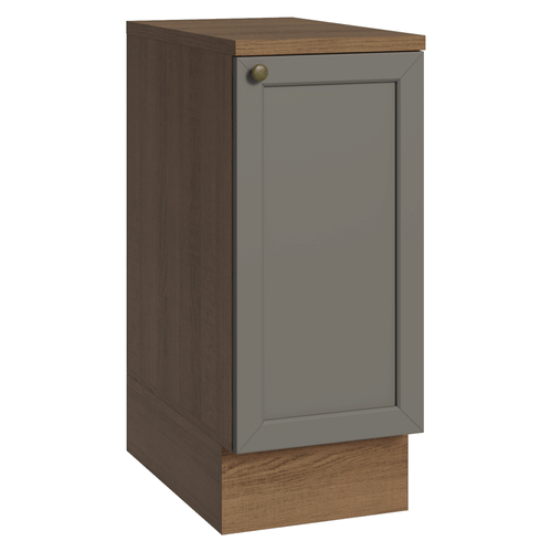 Balcão de Cozinha 35 x 60 cm 1 Porta (Com Tampo) Rustic/Cinza Vik Madesa