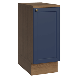 Balcão de Cozinha 35 x 60 cm 1 Porta (Com Tampo) Rustic/Azul Vik Madesa