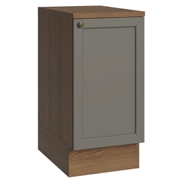 Balcão de Cozinha 40 x 60 cm 1 Porta (Com Tampo) Rustic/Cinza Vik Madesa